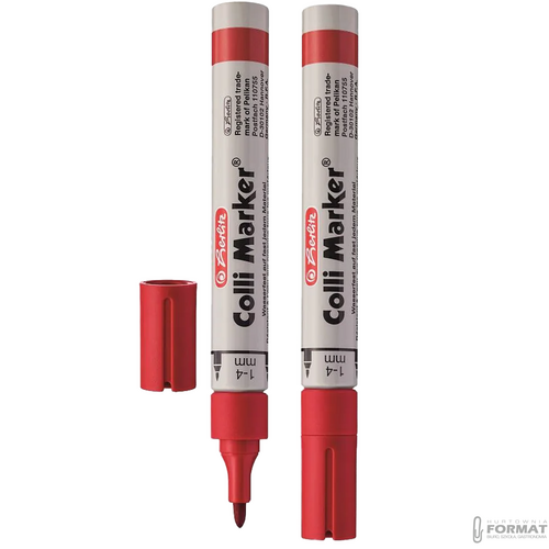 MARKER PERMANENTNY HERLITZ COLLI MARKER CZERWONY 4