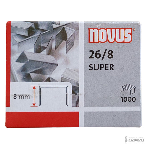 OCYNKOWANE ZSZYWKI BIUROWE DO ZSZYWACZA 26 x 8 mm NOVUS 1000 szt. 7
