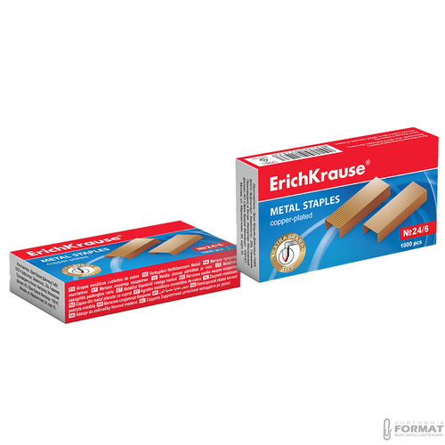 MIEDZIOWANE ZSZYWKI BIUROWE DO ZSZYWACZA 24 x 6 mm ERICHKRAUSE 1000 szt. 4