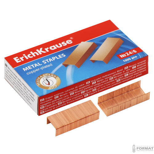 MIEDZIOWANE ZSZYWKI BIUROWE DO ZSZYWACZA 24 x 6 mm ERICHKRAUSE 1000 szt. 5