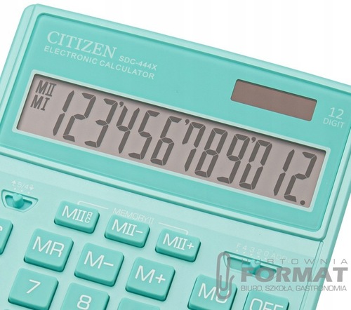 Kalkulator CITIZEN SDC-444X-GN - Turkusowy 3
