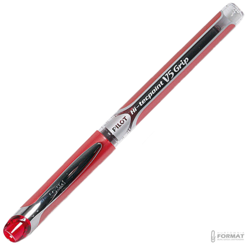 PILOT CIENKOPIS V5 GRIP CZERWONY 2