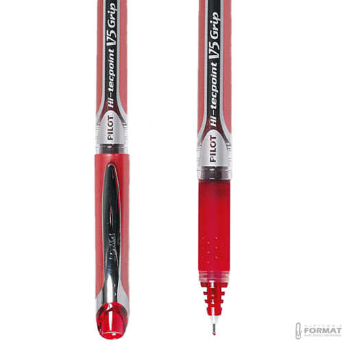 PILOT CIENKOPIS V5 GRIP CZERWONY 4