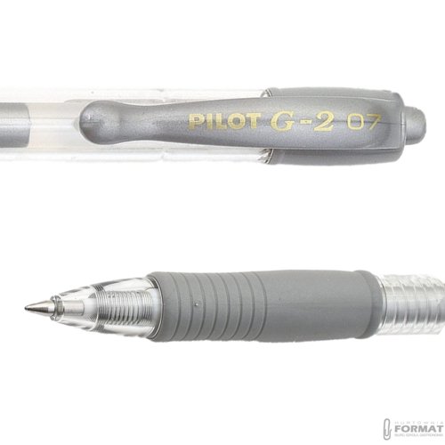 PILOT DŁUGOPIS G2 METALLIC M SREBRNY 4