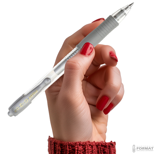 PILOT DŁUGOPIS G2 METALLIC M SREBRNY 5