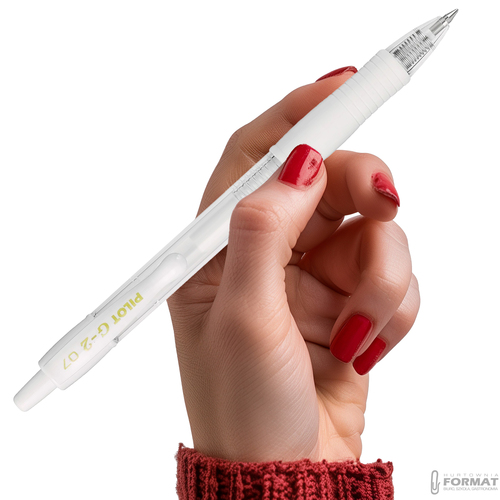 PILOT DŁUGOPIS G2 M PASTELOWY BIAŁY 5