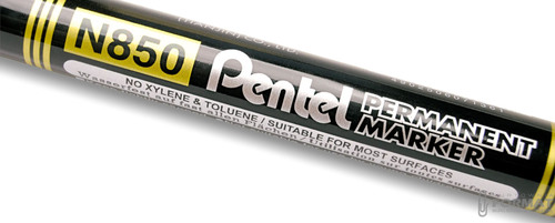 MARKER PERMANENTNY PENTEL N850 OKRĄGŁY CZARNY ZESTAW 10SZT 9