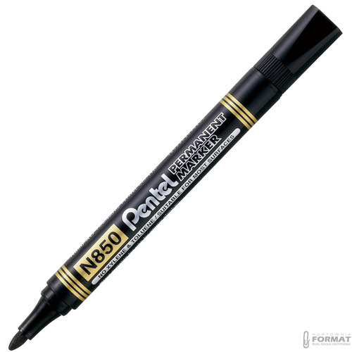 MARKER PERMANENTNY PENTEL N850 OKRĄGŁY CZARNY ZESTAW 10SZT 10