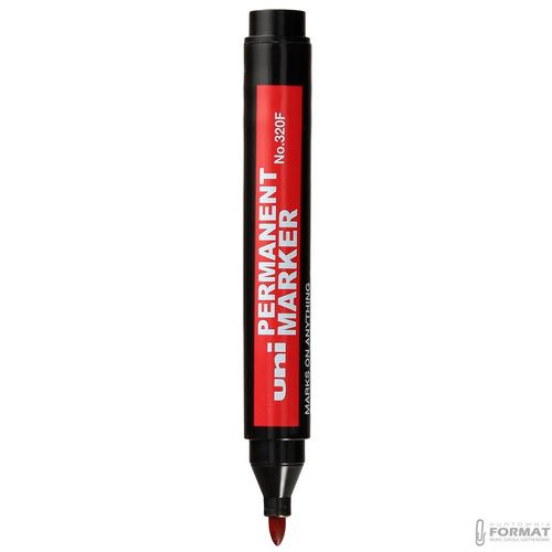 MARKER PERMANENTNY UNI 320F OKRĄGŁY CZERWONY 3