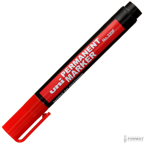 MARKER PERMANENTNY UNI 320F OKRĄGŁY CZERWONY 5