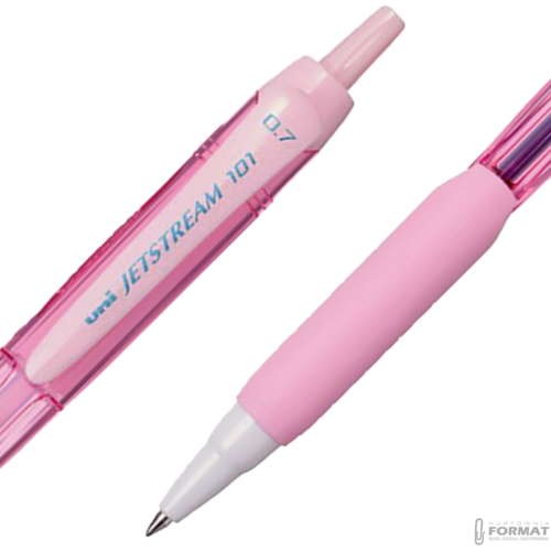 DŁUGOPIS UNI JETSTREAM SXN-101 RÓŻOWY/PINK NIEBIESKI WKŁAD DO SZKOŁY 4