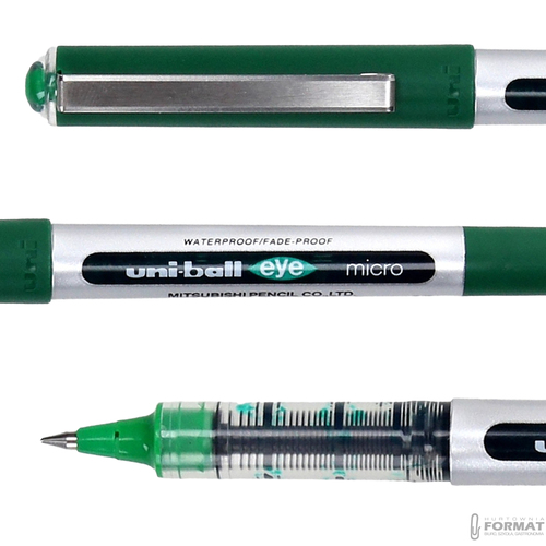 PIÓRO KULKOWE UNI-BALL EYE UB-150 ZIELONY WODOODPRORNY TUSZ PIGMENTOWY 4
