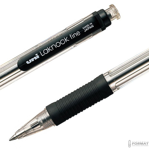 DŁUGOPIS AUTOMATYCZNY UNI LAKNOCK FINE SN-101 CZARNY DO SZKOŁY BIURA 4