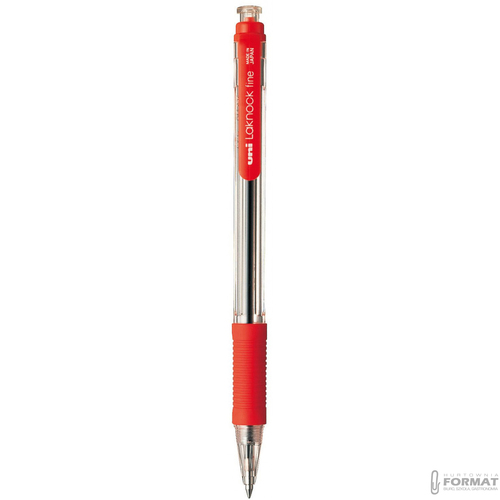DŁUGOPIS AUTOMATYCZNY UNI LAKNOCK FINE SN-101 CZERWONY DO SZKOŁY BIURA 3