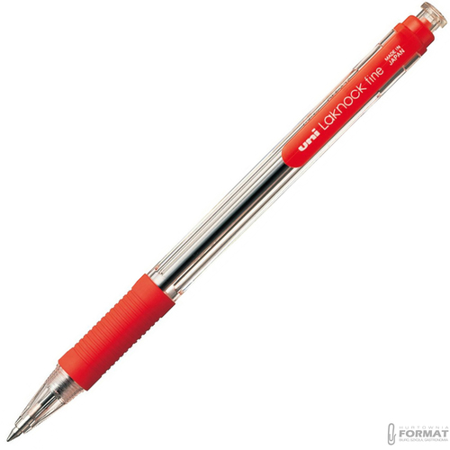 DŁUGOPIS AUTOMATYCZNY UNI LAKNOCK FINE SN-101 CZERWONY DO SZKOŁY BIURA 5
