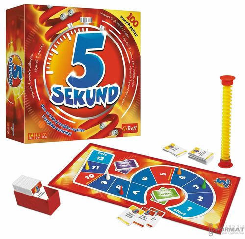 5 Sekund gra planszowa nowa edycja Trefl czerwona 5
