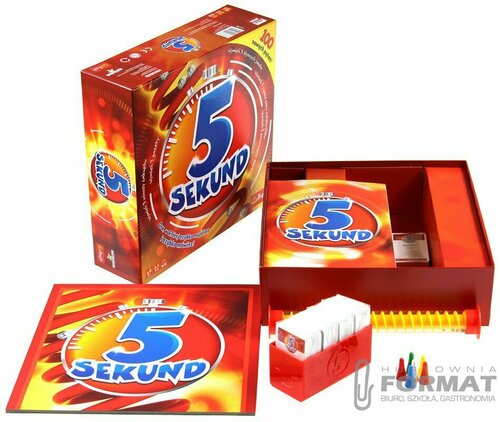 5 Sekund gra planszowa nowa edycja Trefl czerwona 6