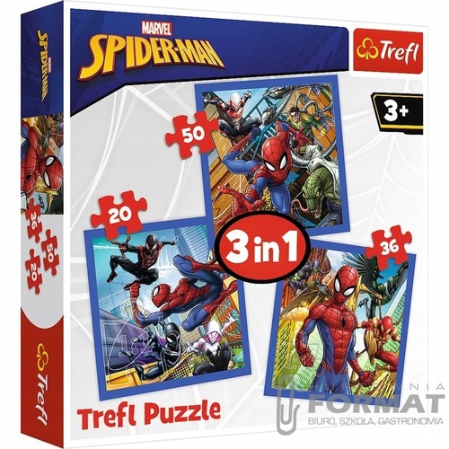 Puzzle 3w1 Pajęcza siła Spiderman TREFL 34841 5