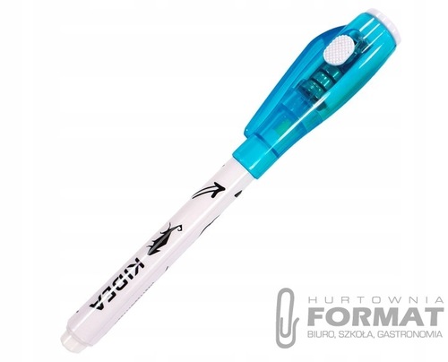DŁUGOPIS SZPIEGOWSKI WIDOCZNY pod LED UV KIDEA 7