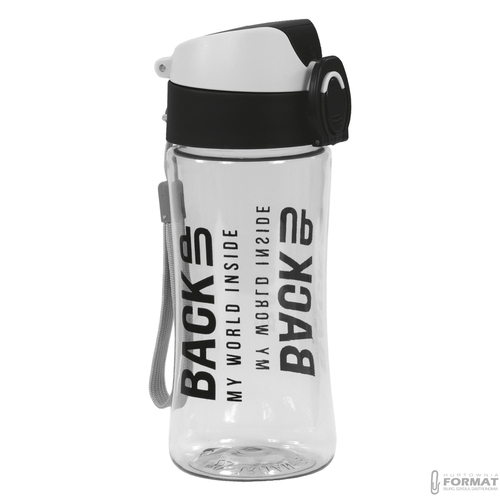 BIDON BUTELKA NA WODĘ BACKUP Z NIETOKSYCZNEGO TRITANU 400ml BPA FREE SZARY 2