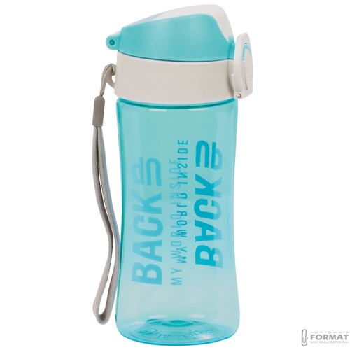 BIDON BUTELKA NA WODĘ BACKUP Z NIETOKSYCZNY TRITAN 400ml BPA FREE TURKUSOWY 2