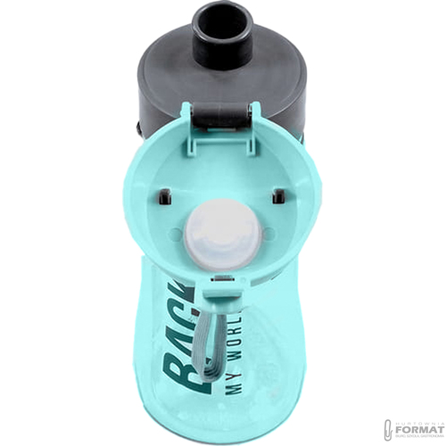 BIDON BUTELKA NA WODĘ BACKUP Z NIETOKSYCZNY TRITAN 400ml BPA FREE TURKUSOWY 4