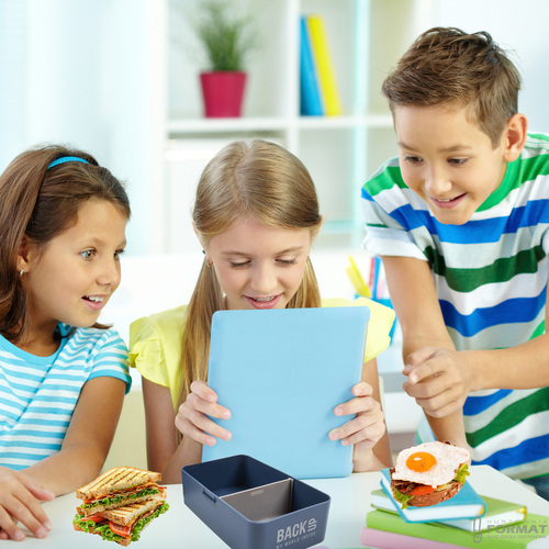 ŚNIADANIÓWKA LUNCHBOX WYJMOWANA PRZEGRODA 600ml GRANATOWA EKO BEZ BPA 9