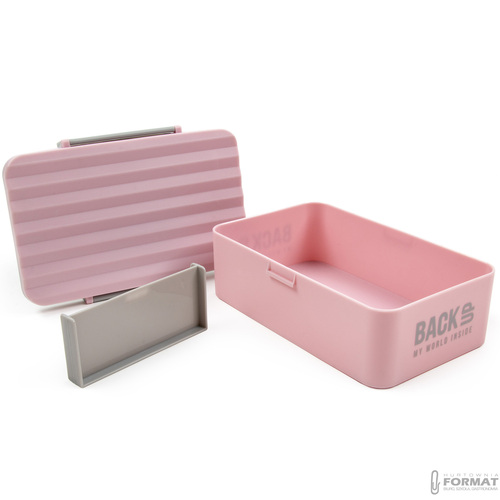 ŚNIADANIÓWKA LUNCHBOX WYJMOWANA PRZEGRODA 600ml RÓŻOWA EKO BEZ BPA 8