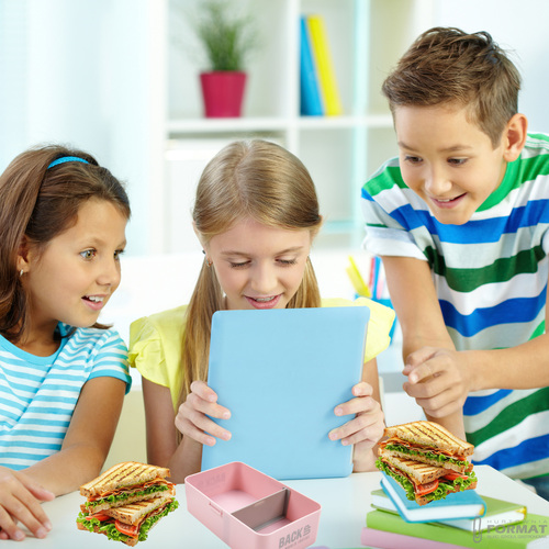 ŚNIADANIÓWKA LUNCHBOX WYJMOWANA PRZEGRODA 600ml RÓŻOWA EKO BEZ BPA 9