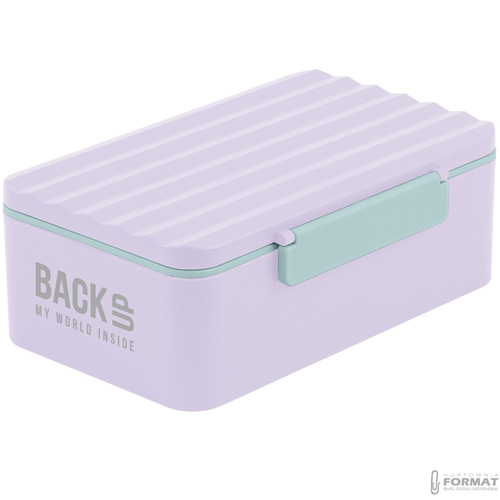 ŚNIADANIÓWKA LUNCHBOX WYJMOWANA PRZEGRODA 600ml FIOLETOWA EKO BEZ BPA 5