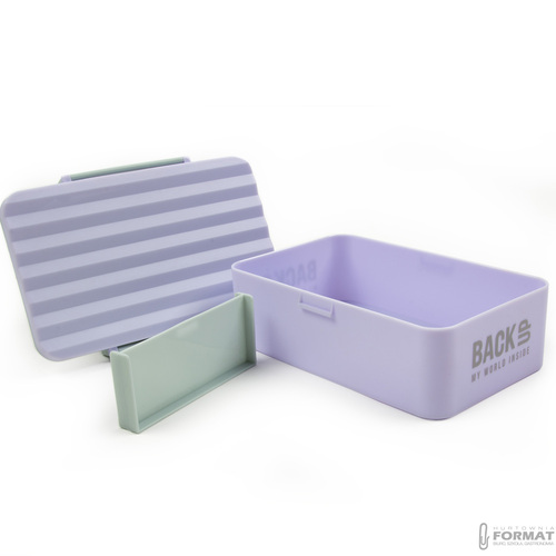 ŚNIADANIÓWKA LUNCHBOX WYJMOWANA PRZEGRODA 600ml FIOLETOWA EKO BEZ BPA 8