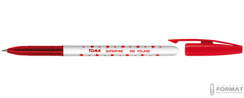 DŁUGOPIS TOMA SUPERFINE TO-059 W GWIAZDKI CZERWONY 0,5mm 7