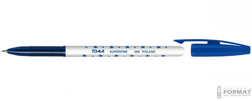 DŁUGOPIS TOMA SUPERFINE TO-059 W GWIAZDKI NIEBIESKI 0,5mm 7