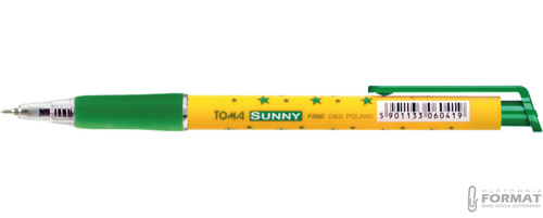 DŁUGOPIS AUTOMATYCZNY TOMA SUNNY FINE 060 W GWIAZDKI ZIELONY 7