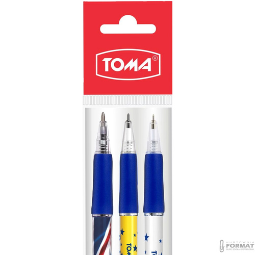 ZESTAW DŁUGOPISÓW AUTOMATYCZNYCH TOMA 0,5mm 0,7mm 1mm W GWIAZDKI SUNNY 3