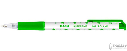 DŁUGOPIS AUTOMATYCZNY TOMA SUPERFINE 069 W GWIAZDKI ZIELONY 7