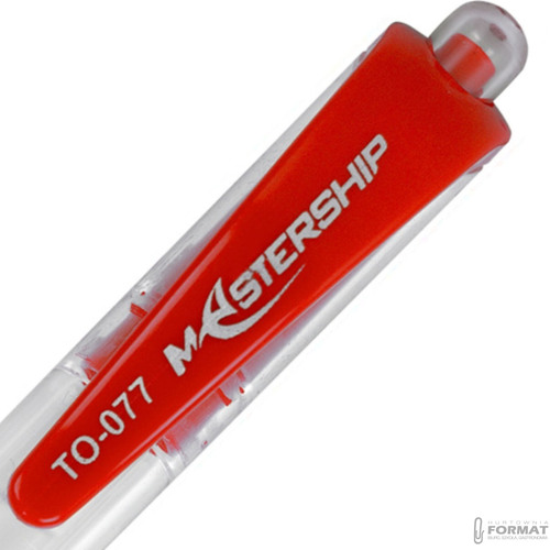 DŁUGOPIS AUTOMATYCZNY AUTOMAT TOMA ŻELOWY MASTERSHIP CZERWONY TO-077 3