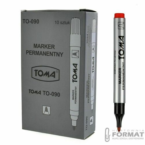 MARKER PERNAMENTNY  TOMA TO-090 CZERWONY 2