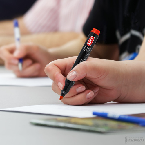 MARKER PERMANENTNY OKRĄGŁY TOMA TO-202 CZERWONY 1,5mm MAZAK PISAK 4