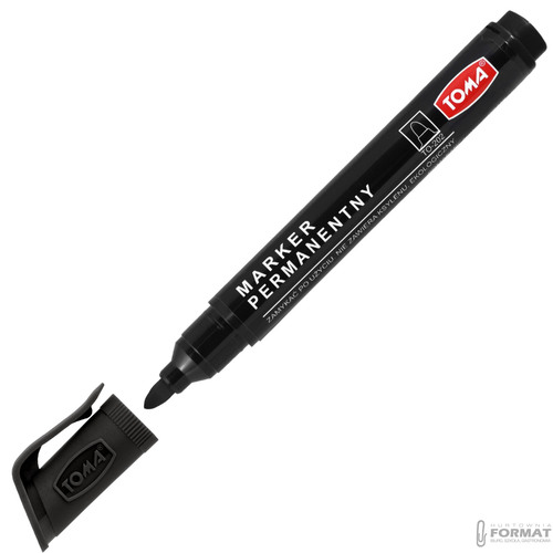 MARKER PERMANENTNY OKRĄGŁY TOMA TO-202 CZARNY 1,5mm MAZAK PISAK 2