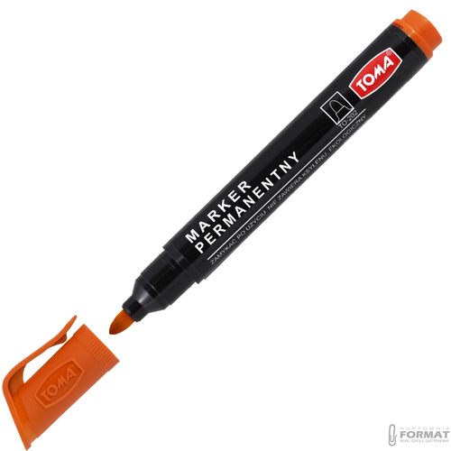 MARKER PERMANENTNY OKRĄGŁY TOMA TO-202 POMARAŃCZOWY 1,5mm MAZAK PISAK 2