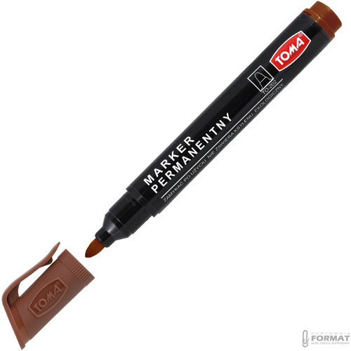 MARKER PERMANENTNY OKRĄGŁY TOMA TO-202 BRĄZOWY 1,5mm MAZAK PISAK 2