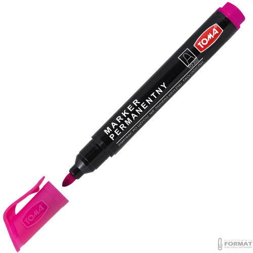 MARKER PERMANENTNY OKRĄGŁY TOMA TO-202 RÓŻOWY 1,5mm MAZAK PISAK 2