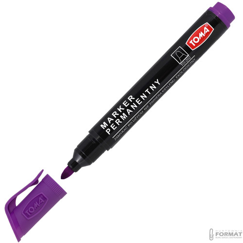 MARKER PERMANENTNY OKRĄGŁY TOMA TO-202 FIOLETOWY 1,5mm MAZAK PISAK 2