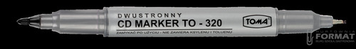 Dwustronny CD Marker TOMA TO-320 czarny 2