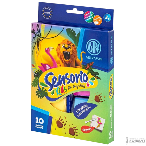 LEKKA MASA PLASTYCZNA ASTRA SENSORIO KIDS DŻUNGLA 10 KOLORÓW 3