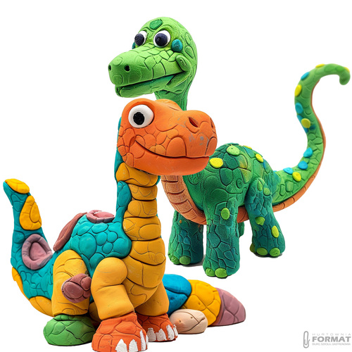 LEKKA MASA PLASTYCZNA ASTRA SENSORIO KIDS DINOZAURY 10 KOLORÓW 5