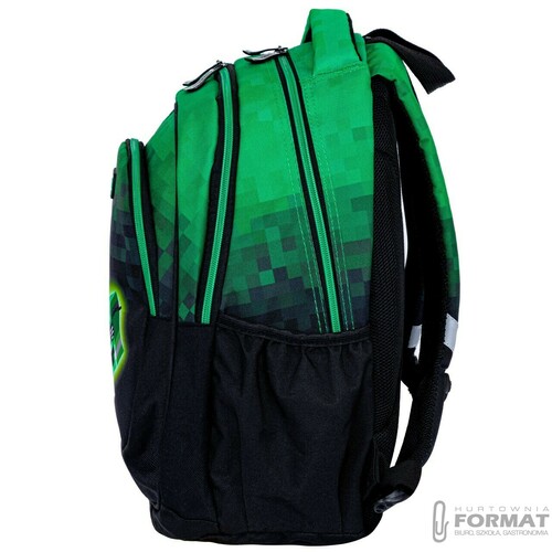 PLECAK SZKOLNY 3-KOMOROWY A5 DLA FANA MINECRAFT PIXEL HERO ASTRABAG 19