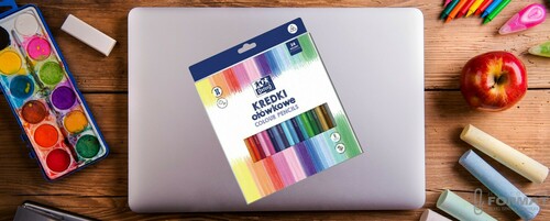 KREDKI OŁÓWKOWE SZKOLNE TRÓJKĄTNE ERGONOMICZNE OXFORD REGULAR 24 KOLORÓW 13