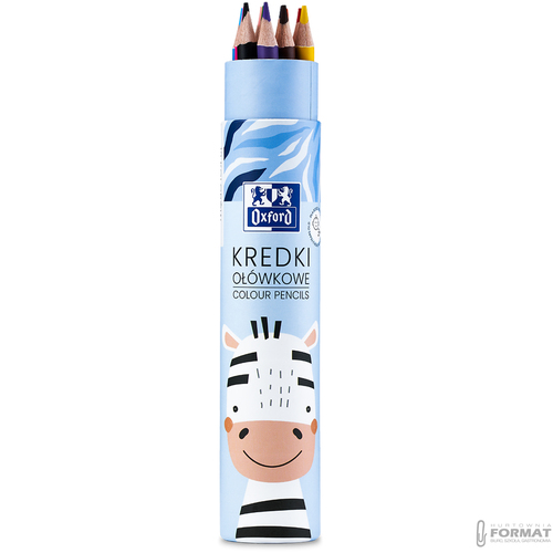 KREDKI OŁÓWKOWE W PUDEŁKU OXFORD KIDS TUBA 12 KOLORÓW KRÓLIK DO SZKOŁY 13